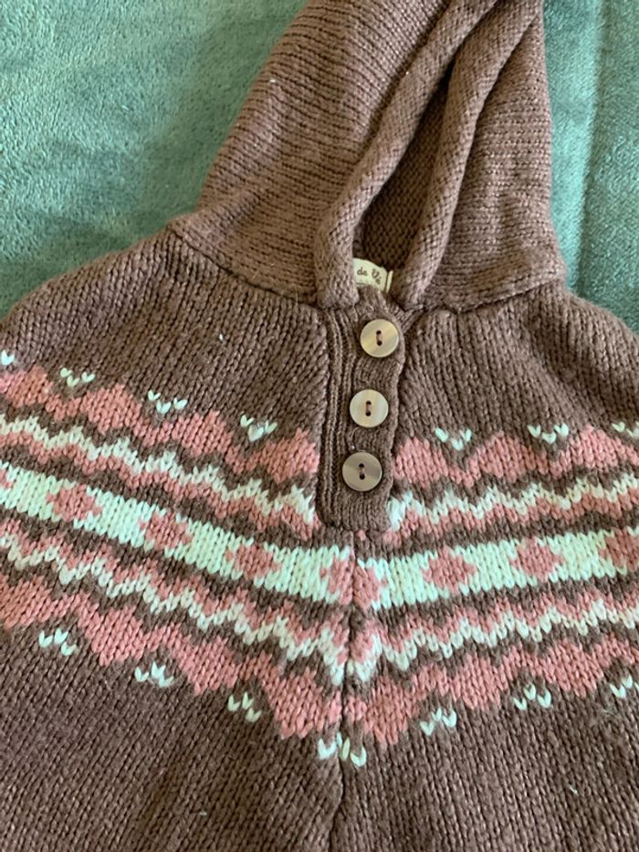 Poncho 6 mois grains de blé - photo numéro 4