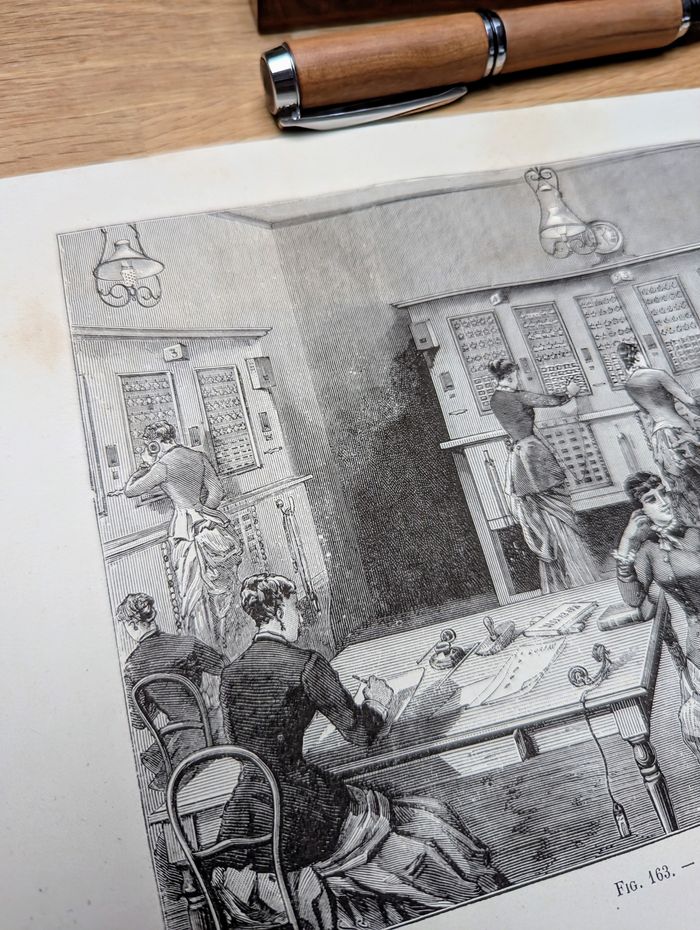 Imprimée en 1883, Bureau Central Téléphonique, Paris. Original Vintage Authentique. - photo numéro 10