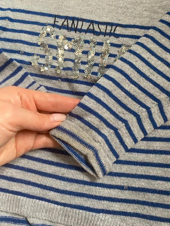 Petit pull fin et léger marinière esprit marin - photo numéro 4