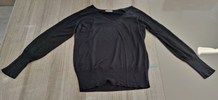 Pull pailleté manches longues In Extenso taille L noir pour femme, bon état - photo numéro 4