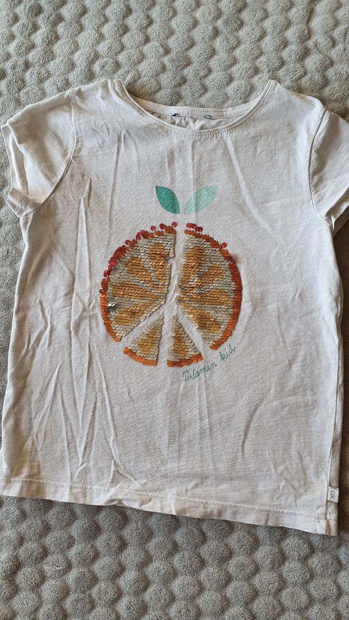 T shirt Manche courte sequin