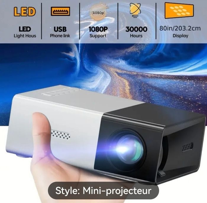MINI VIDÉO-PROJECTEUR PORTABLE MAOHUTER - photo numéro 10