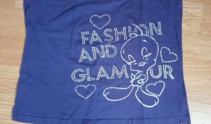 Dos nu "Titi 20 age" violet argenté et strass - photo numéro 4