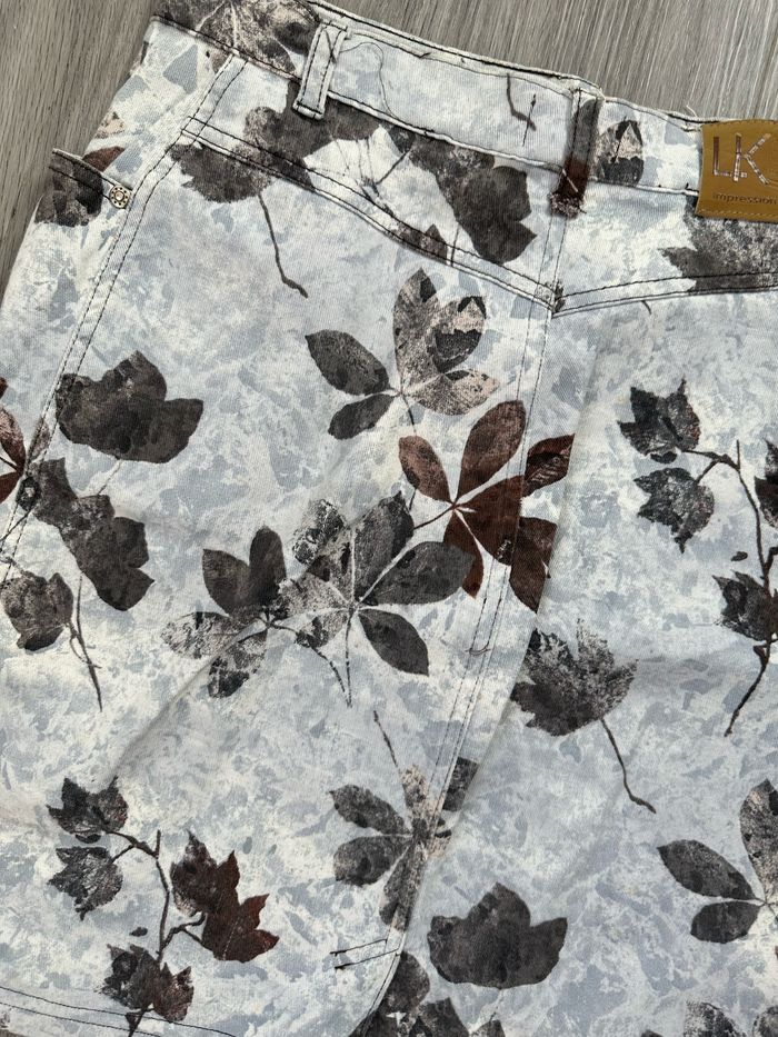 Jupe en jean denim à fleurs Léa Kanth Y2K T38 M - photo numéro 6