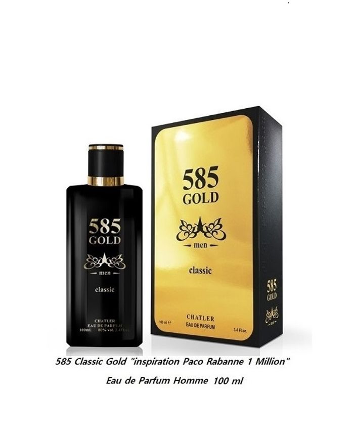585 Classic Gold "inspi  Paco Rabanne 1 Million" Eau de Parfum Pour Homme 100 ml - photo numéro 2
