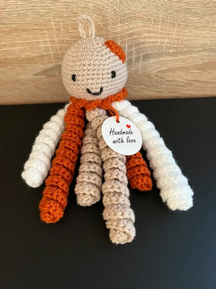 Lot de 2 Pieuvres " La Maman et son Bébé avec Cœur" - photo numéro 5