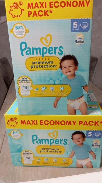 2 Pack Pampers premium protection taille 5 neuf jamais ouvert
