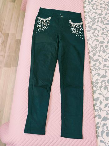 Original pantalon perles et strass