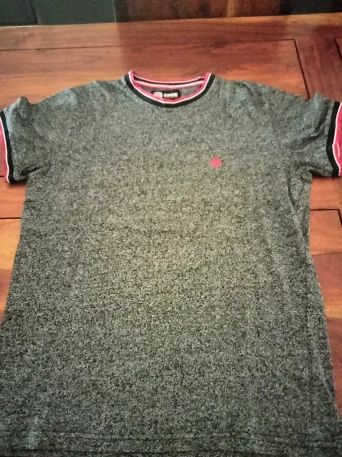 T-shirt manches courtes gris chiné stade toulousain en D