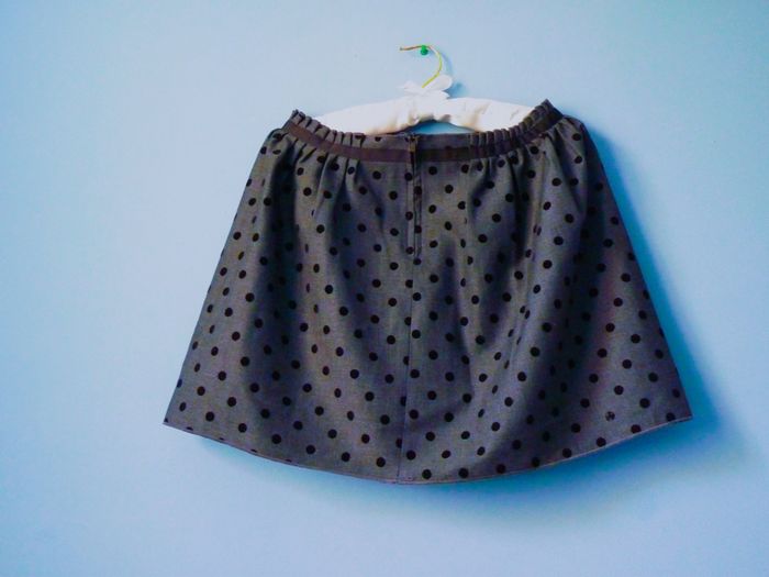 Jupe femme à pois Naf Naf 36 S gris noir doublée TBE - photo numéro 2