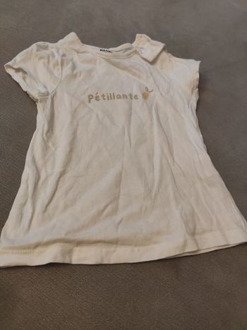 Tee shirt blanc Kiabi 18 mois