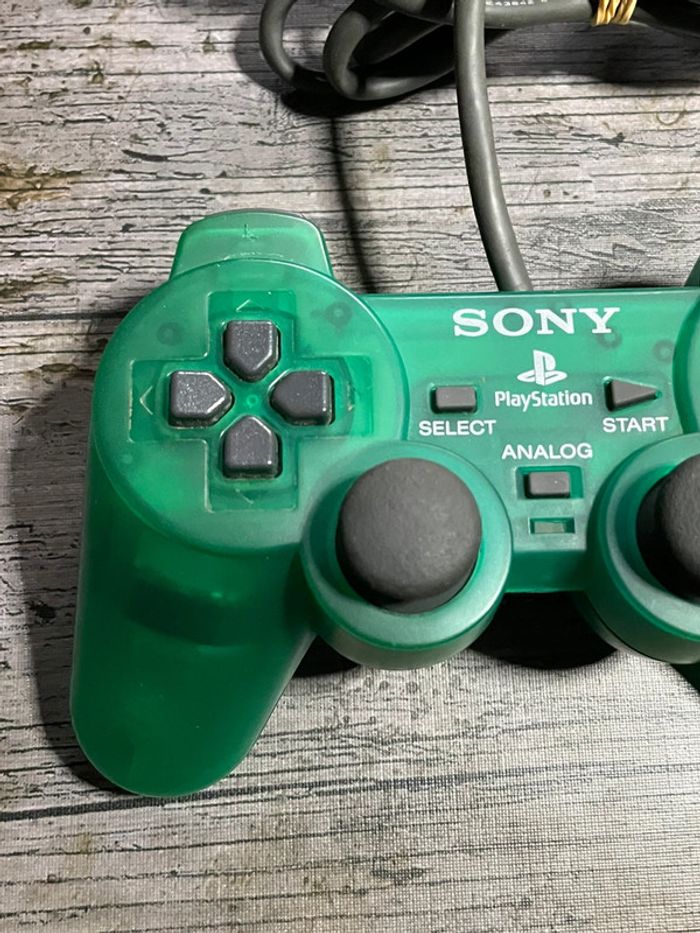 Manette DualShock PS1 Loose Ed limite Verte transparente Sony - photo numéro 2