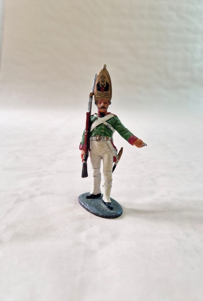 Figurine en plomb,  peinte à la main  , Del prado  , soldat rgt Preobrajenski