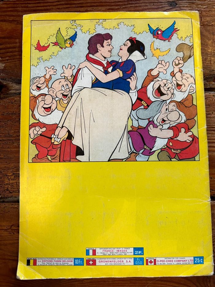 Grand album figurines Panini ancien vintage Disney Blanche Neige et les 7 nains - photo numéro 2