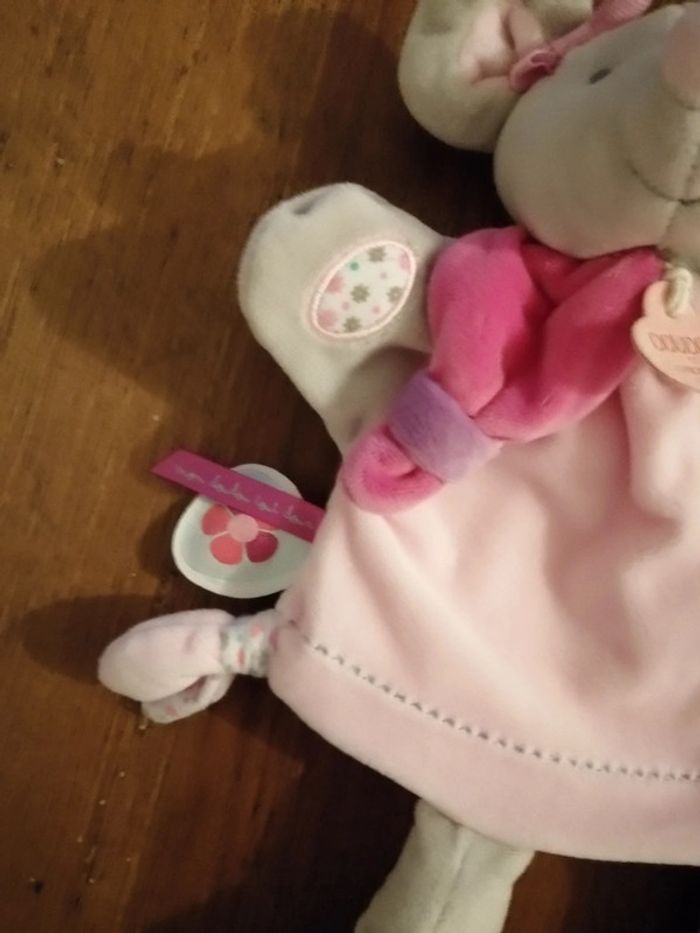Peluche  marionnette doudou et compagnie Pearly souris - photo numéro 5