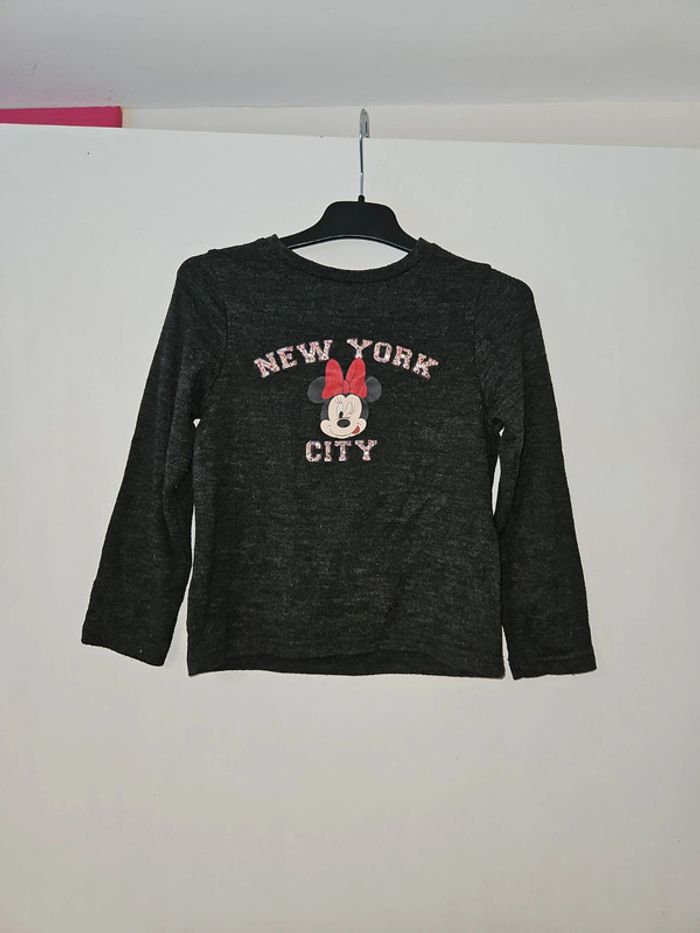 Tee-shirt manche longue fille Disney Minnie 6 ans