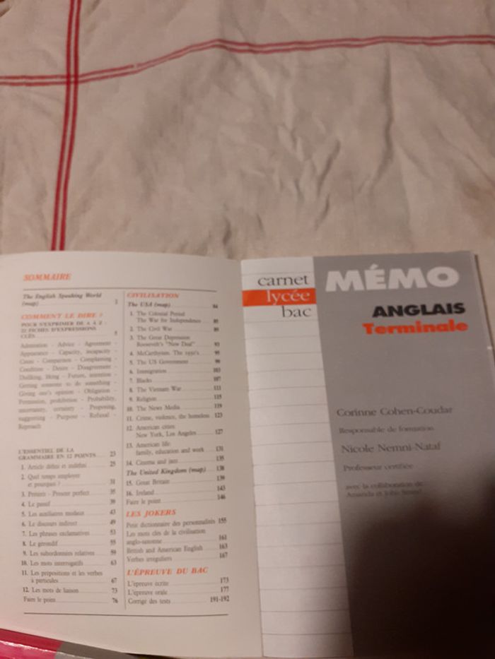 Memo anglais terminale - photo numéro 2