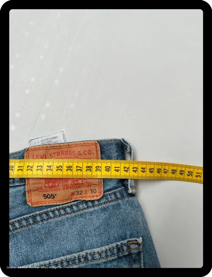 Jean Levi's Homme 505 Regular Marine W32 L30 | Très Bon État NJ604 - photo numéro 10
