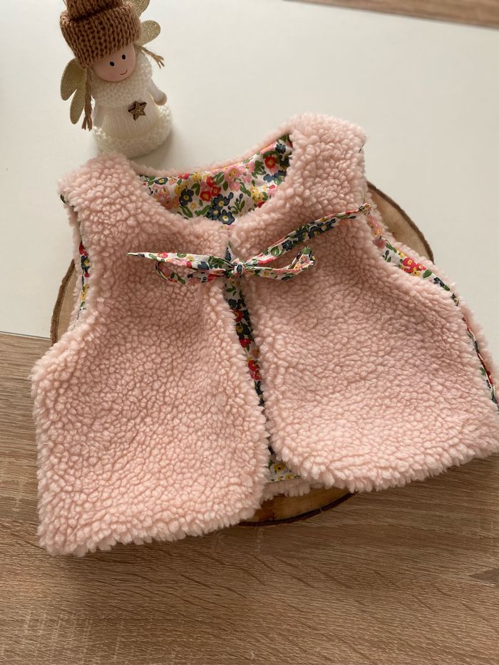 Gilet de berger fleurs