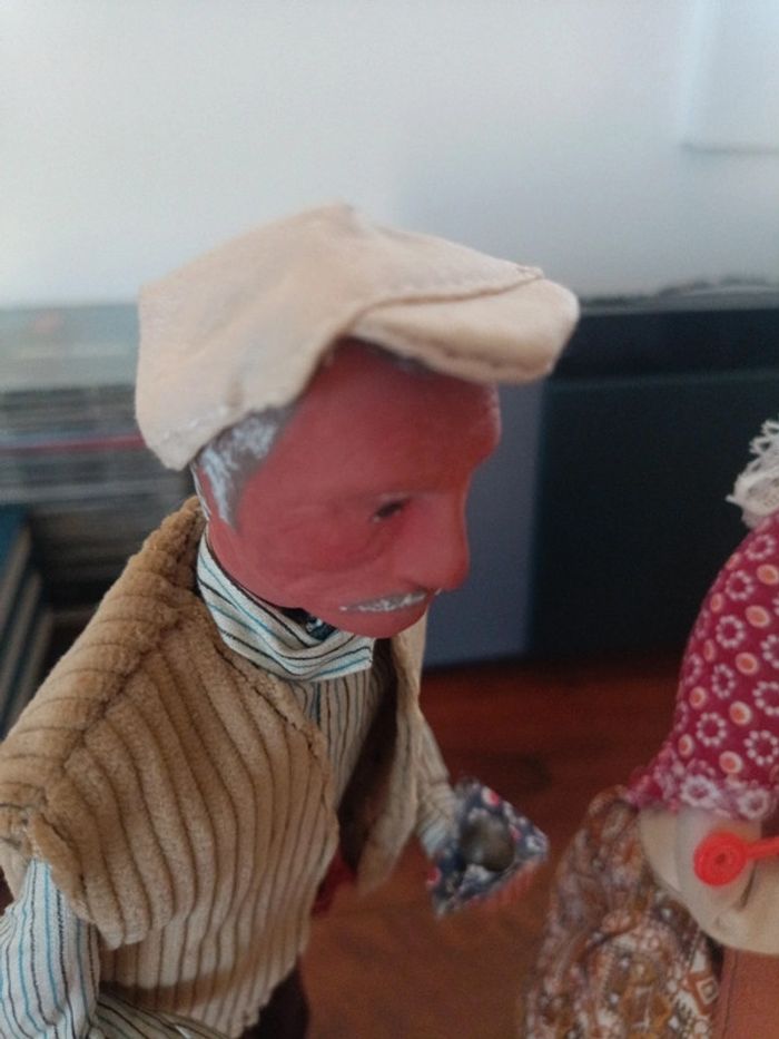 Couple de santons terre cuite Guichas - photo numéro 7