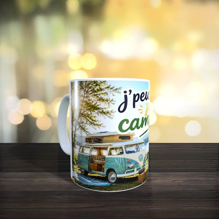 Mug humour j'peux pas j'ai camping - photo numéro 2