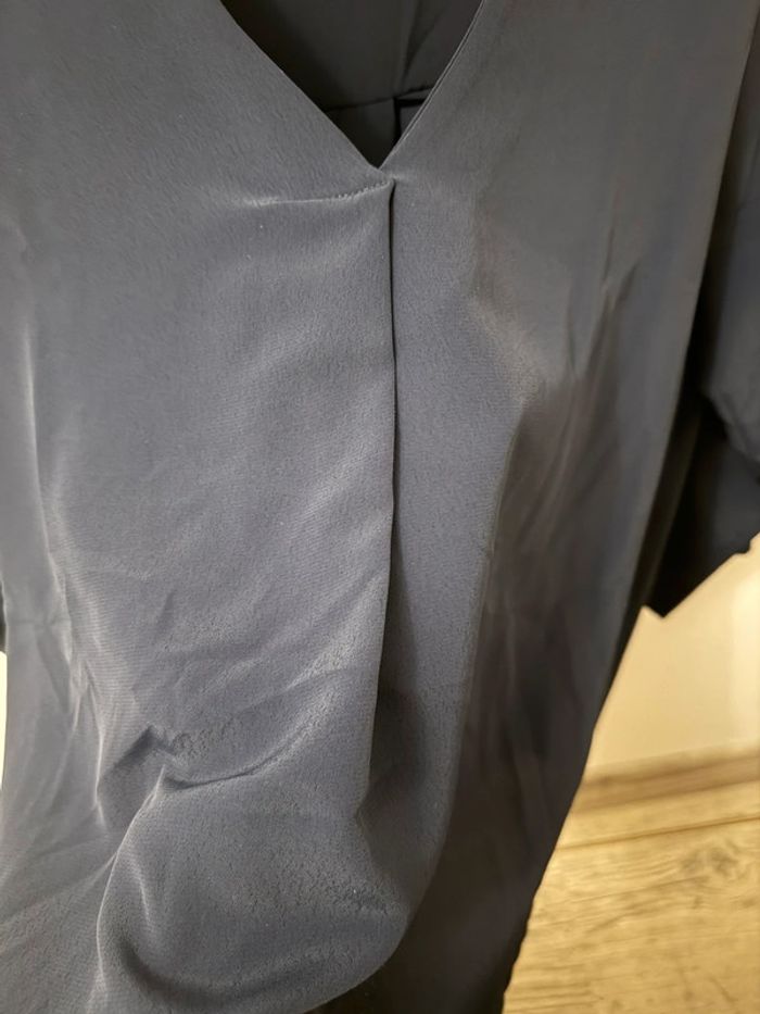 Blouse bleue marine T.1 rue des abbesses tbe - photo numéro 4