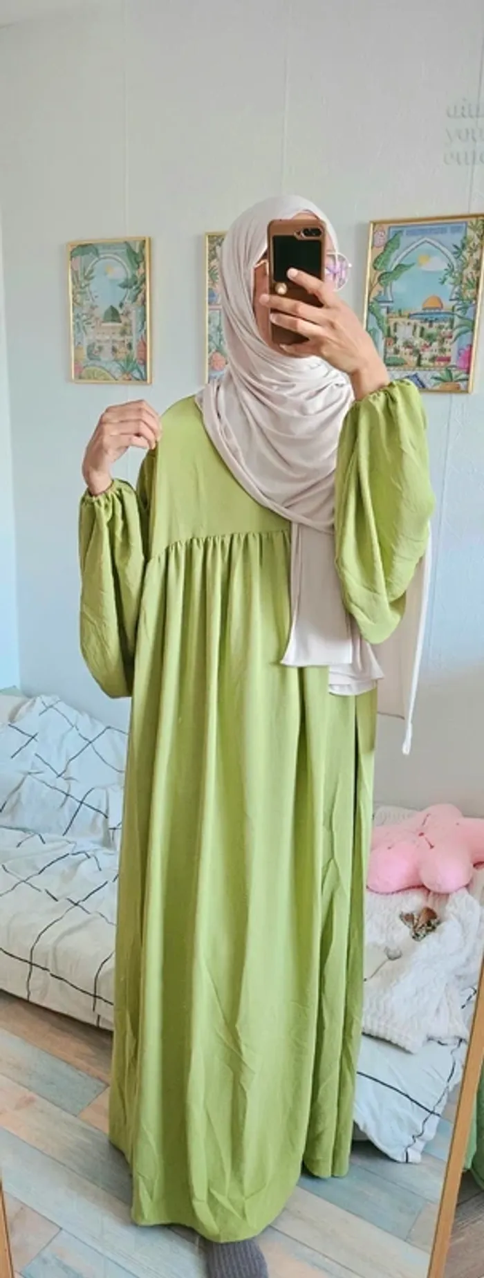 Robe verte pomme bouffante taille unique neuve - photo numéro 11