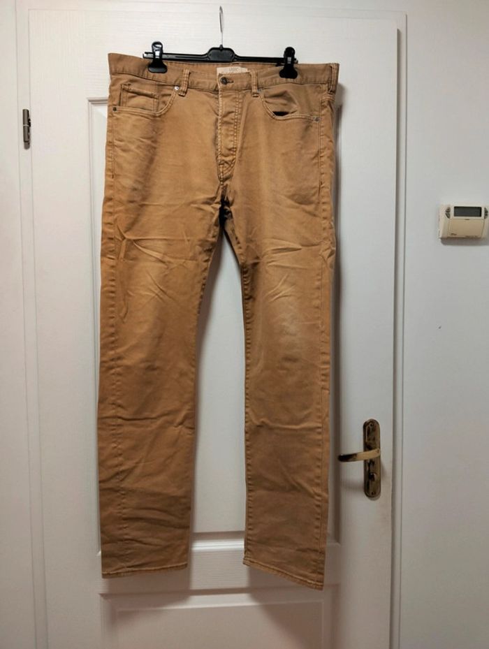 Pantalon jean slim fit camel Logg H&M 48 - photo numéro 1