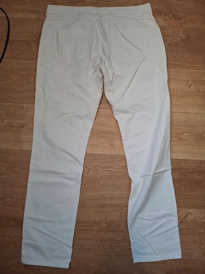 Pantalon blanc homme KIABI – Taille 48 – Regular Fit - photo numéro 2