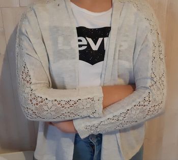 Gilet beige dentelle gemo