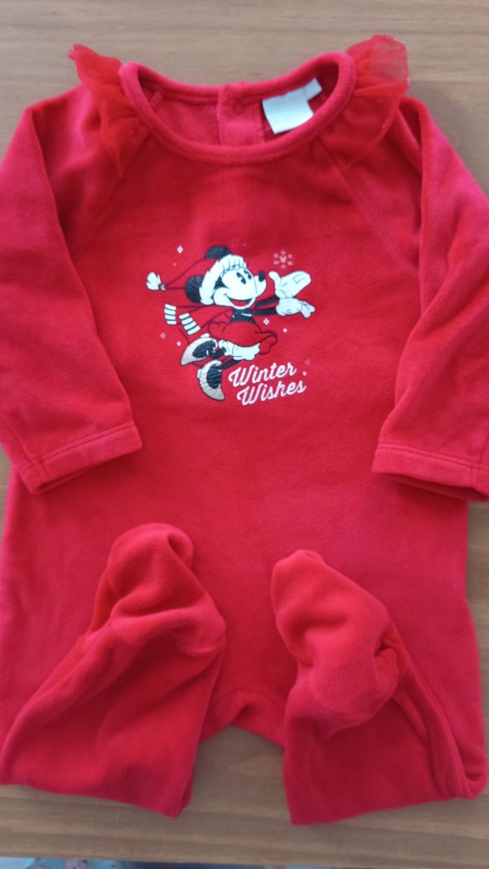 Lot 4 pyjamas velours 12 mois - photo numéro 2