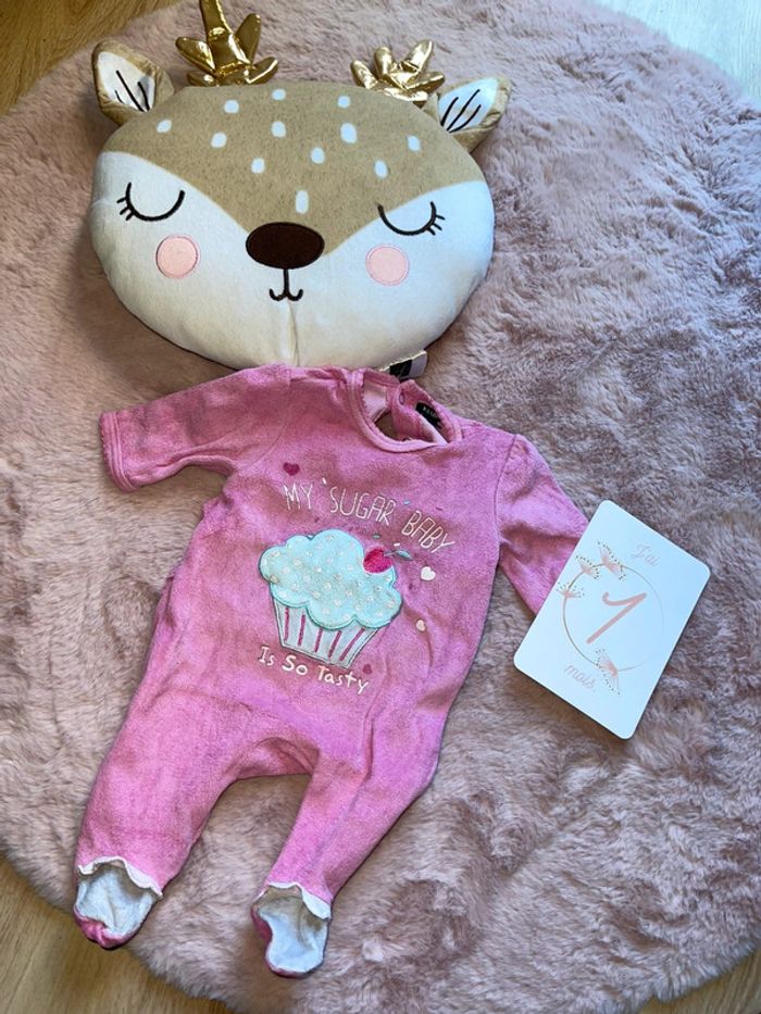Lot de 4 pyjama velours 1mois - photo numéro 3