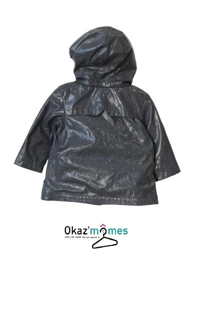 Ciré / veste légère imperméable grise et rose - Cadet Rousselle 12 mois - photo numéro 3
