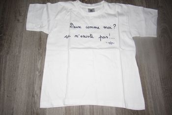 TEE SHIRT MC BLANC GARÇON "B&C COLLECTION" - 7 / 8 ANS - n°02