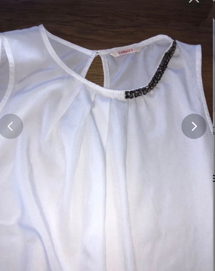 Blouse sans manches Camaïeu taille M (étiquette coupée)en tbe à 5 euros - photo numéro 2