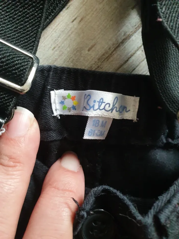 Pantalon avec bretelles Kitchoun 18 mois - photo numéro 3