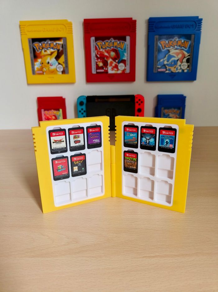 Boite de rangement pour jeux Nintendo switch, style cartouche gameboy pokémon - photo numéro 3