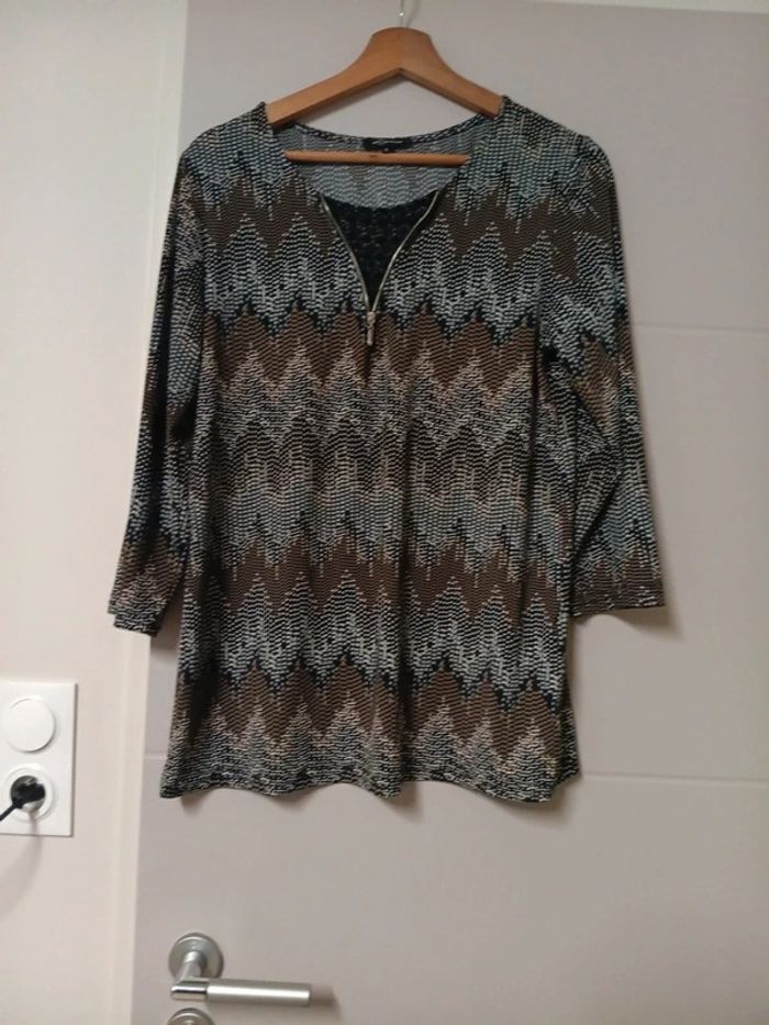 Tunique noire imprimée borderie mosquitos