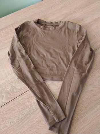 Tee shirt manches longues marron