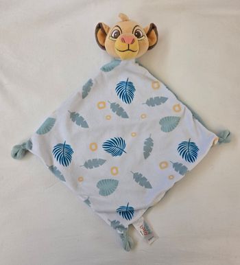 Doudou Roi lion Simba plat losange - Feuilles - Disney