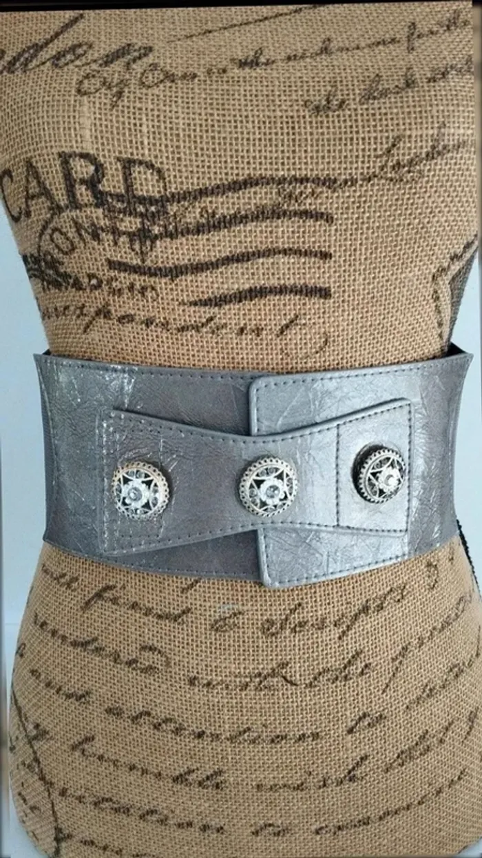Ceinture élastique grise scratch 75 cm - photo numéro 5