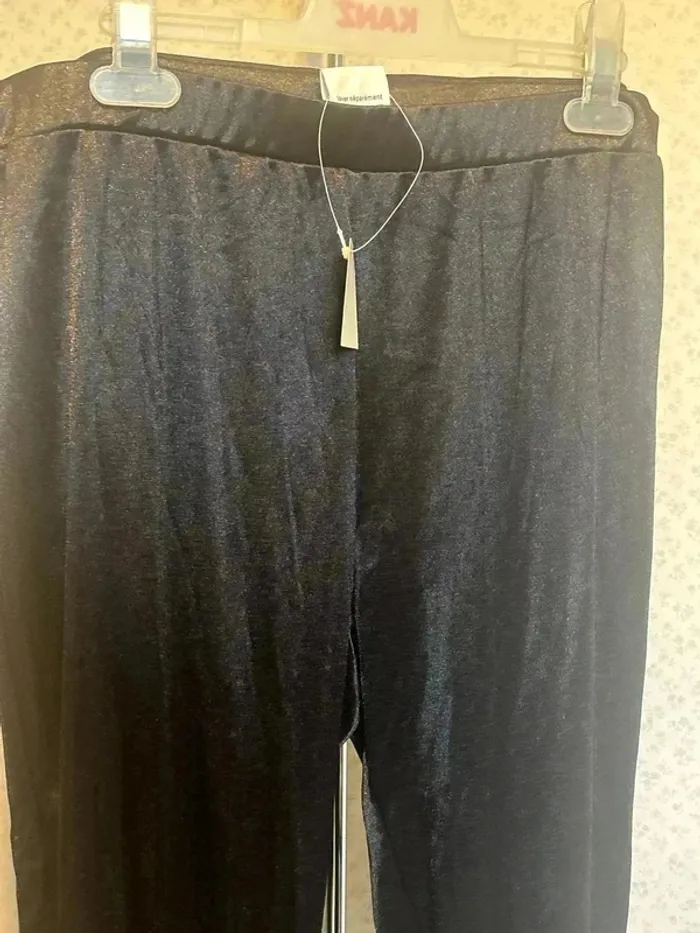 Leggings noir pailletée taille 48neuf avec étiquette - photo numéro 2