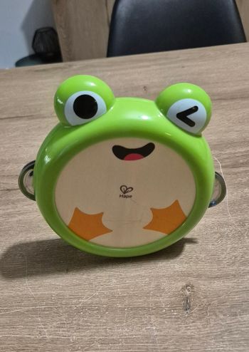 Tambourin grenouille en bois