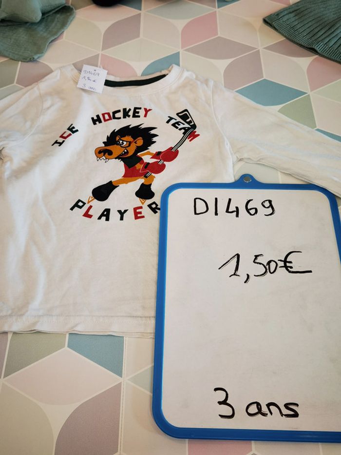 D1469 - tee-shirt garçon 3 ans - photo numéro 4