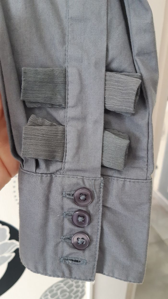 Chemisier gris Véronique Moda Taille S - photo numéro 2
