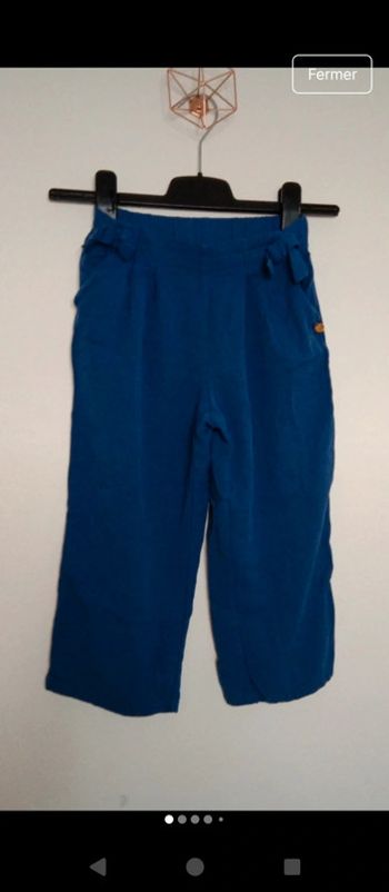 Pantalon léger jambes larges taille 6 ans. Lulu castagnette