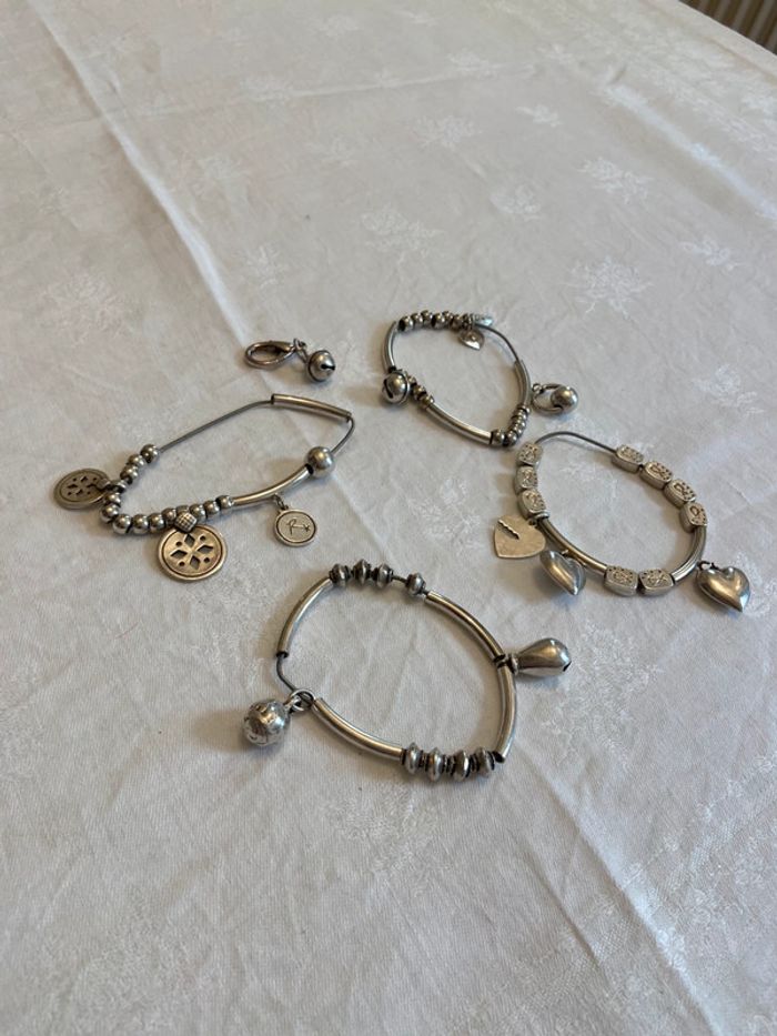 Bracelet en argent quatre rangs élastiques Réminiscence - photo numéro 14