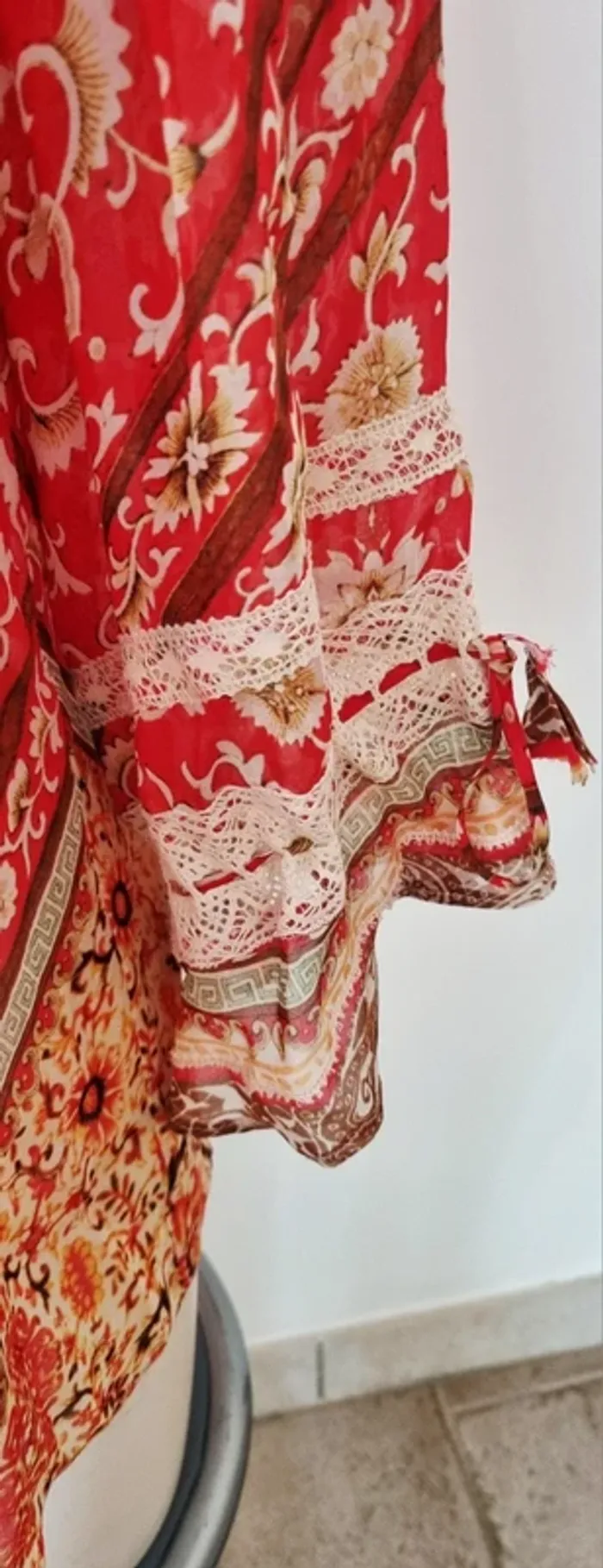 Blouse imprimée bohème rouge hale bob 38 - photo numéro 7