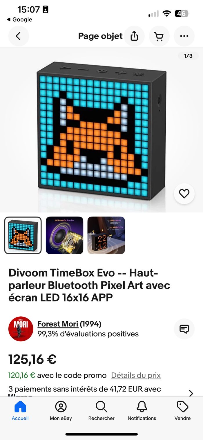 Enceinte Divoom pixel Bluetooth 2025 - photo numéro 5