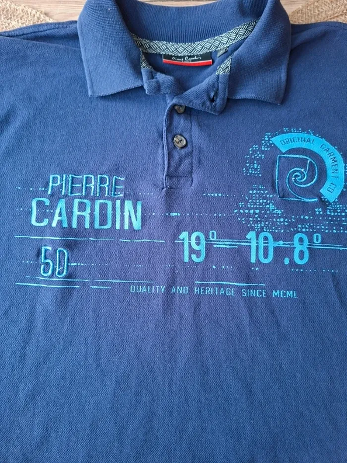 Polo Pierre Cardin bleu marine taille L - photo numéro 4